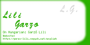 lili garzo business card